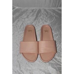 Beek Women Blush Pink Leather Slide Sandals Flat Minimalist Slip On Size 7